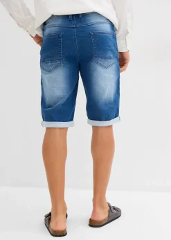 Bermuda en molleton effet jean, loose