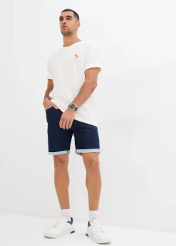 Bermuda en molleton effet jean, Regular