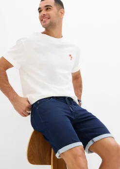 Bermuda en molleton effet jean, Regular