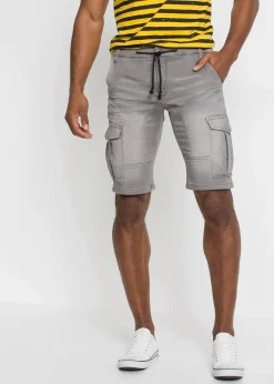 Bermuda en sweat effet jean, regular