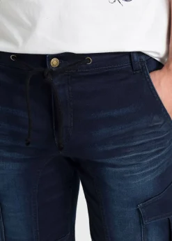 Bermuda en sweat effet jean, regular