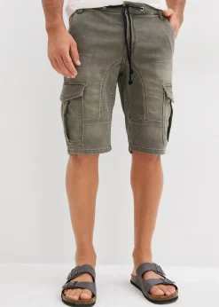 Bermuda en sweat effet jean, regular