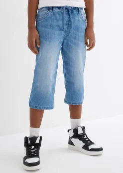 Bermuda long en jean, taille extensible, slim