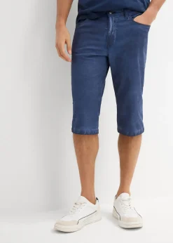 Bermuda long en toile délavée, regular