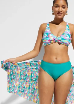 Bikini et jupe paréo (ens. 3 pces)