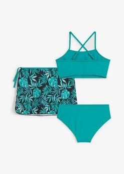 Bikini et jupette de bain (ens. 3 pces)