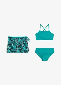 Bikini et jupette de bain (ens. 3 pces)