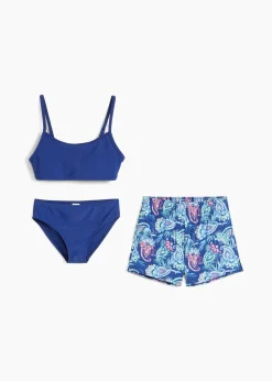 Bikini et short de bain (ens. 3 pces)
