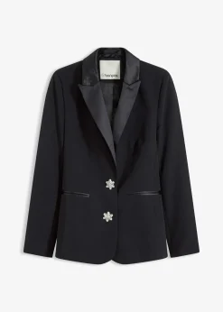 Blazer à boutons bijoux