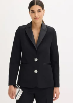 Blazer à boutons bijoux