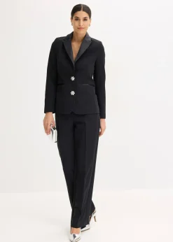 Blazer à boutons bijoux