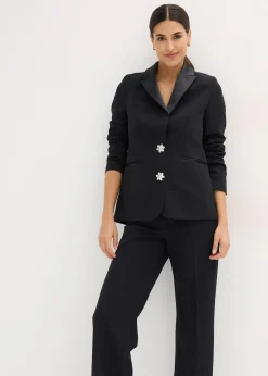 Blazer à boutons bijoux