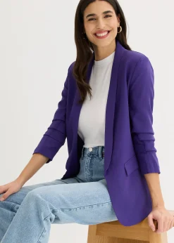 Blazer à manches froncées