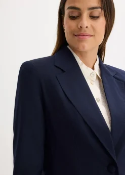 Blazer avec détails surfilés décoratifs