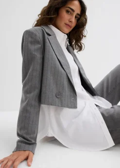 Blazer court avec col à revers