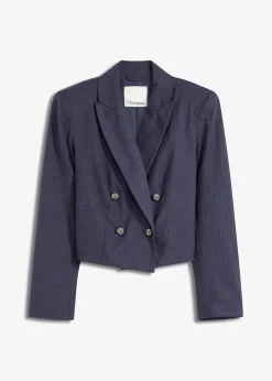 Blazer court avec épaulettes pour une silhouette structurée