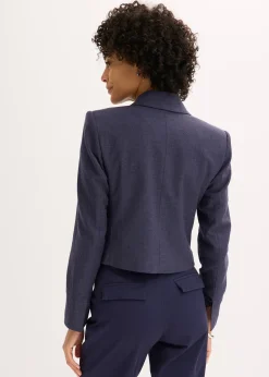 Blazer court avec épaulettes pour une silhouette structurée