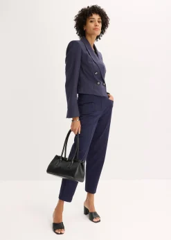 Blazer court avec épaulettes pour une silhouette structurée