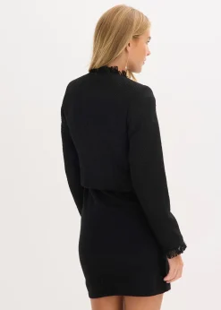 Blazer cropped en maille bouclette