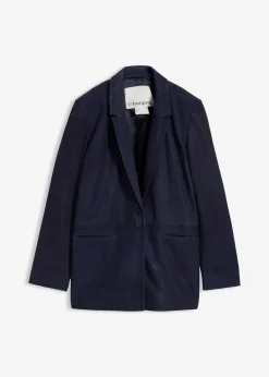 Blazer en cuir velours