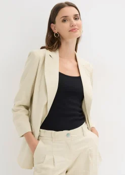Blazer en lin mélangé