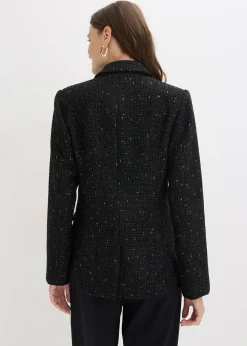 Blazer en maille bouclette à boutonnage double