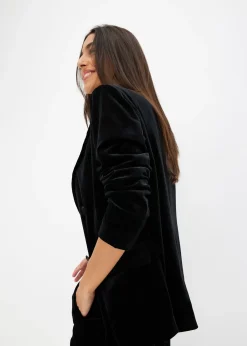 Blazer en velours doux