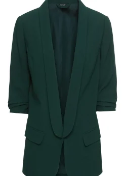 Blazer long à manches drapées