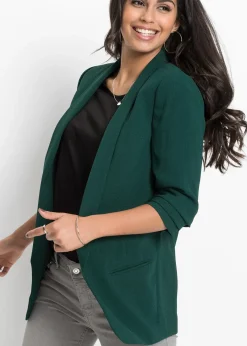 Blazer long à manches drapées