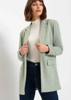 Blazer long en jersey avec poches
