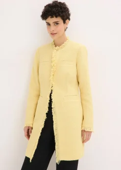 Blazer long en maille bouclée