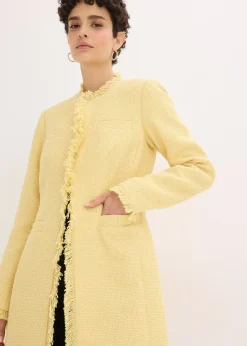 Blazer long en maille bouclée