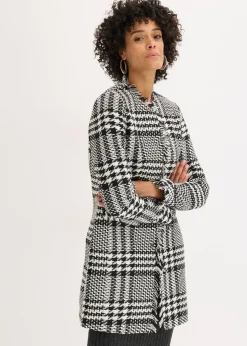 Blazer long en maille bouclette