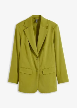 Blazer long en viscose mélangée