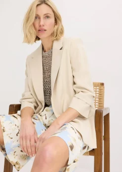 Blazer manches 3/4 ample en viscose