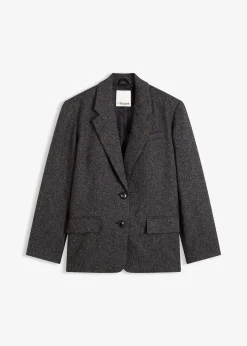 Blazer oversize en viscose mélangée