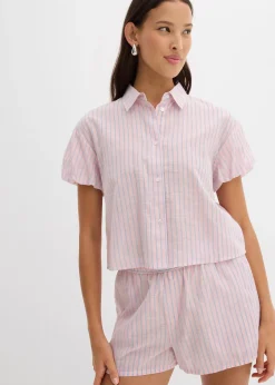 Blouse à manches courtes 100% coton