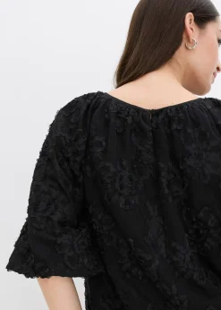 Blouse à motif floral texturé
