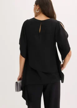 Blouse à pans, look superposé
