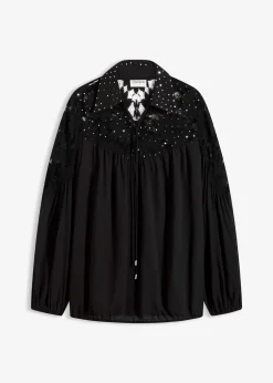 Blouse ample à dentelle