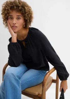 Blouse ample en gaze de coton