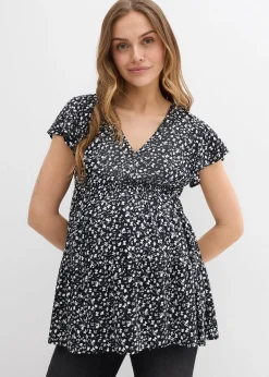 Blouse de grossesse et d'allaitement en viscose fluide
