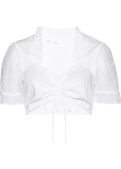 Blouse Dirndl avec manches en dentelle