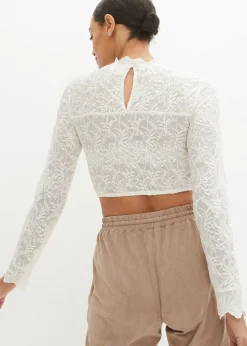 Blouse Dirndl en dentelle, manches longues