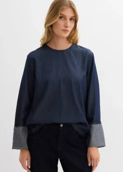 Blouse en jean à manches amples