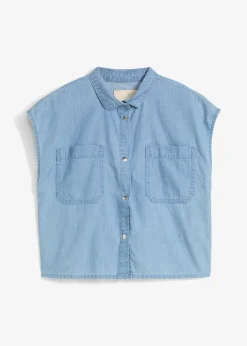 Blouse en jean, coton fluide