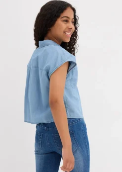 Blouse en jean, coton fluide