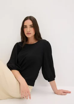 Blouse en jersey crêpe texturé