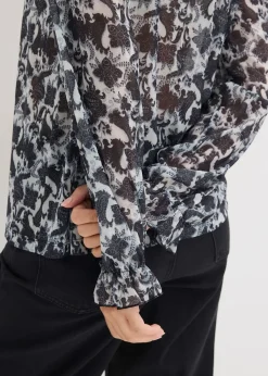 Blouse en mesh fin