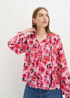Blouse en mousseline avec lavallière